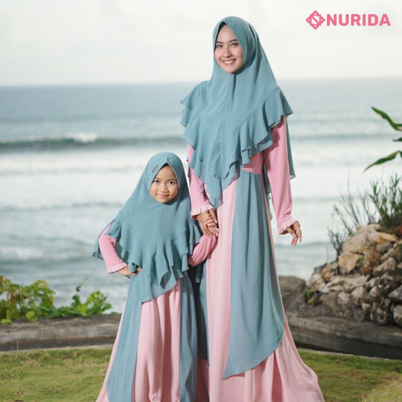 Gamis Set Syar'i Dewasa dan Anak - Couple Ibu dan Anak Perempuan BELLA SERIES by Nurida
