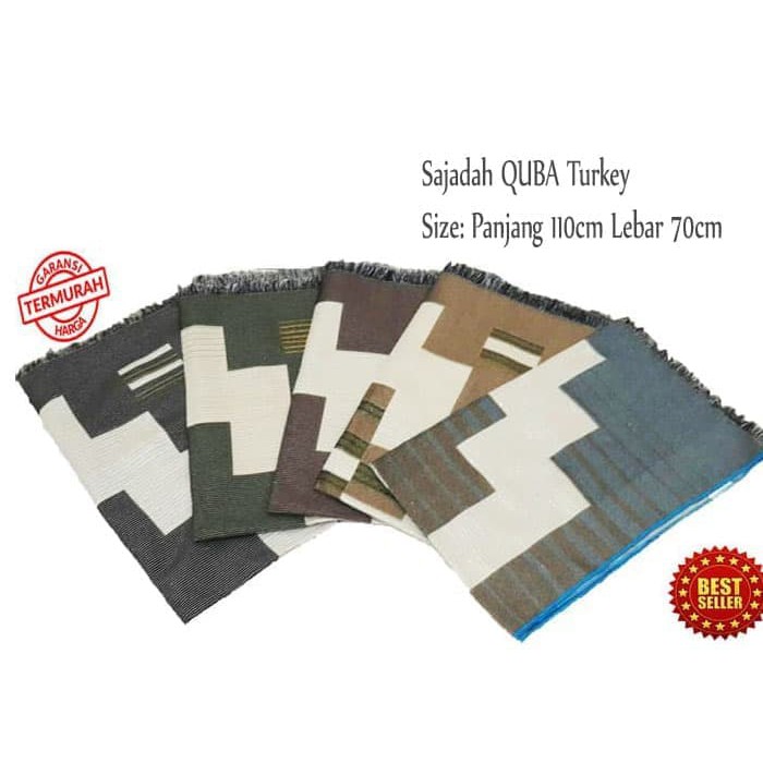 Sajadah Turkey QUBA Ukuran 110 x 70 cm [40pcs]