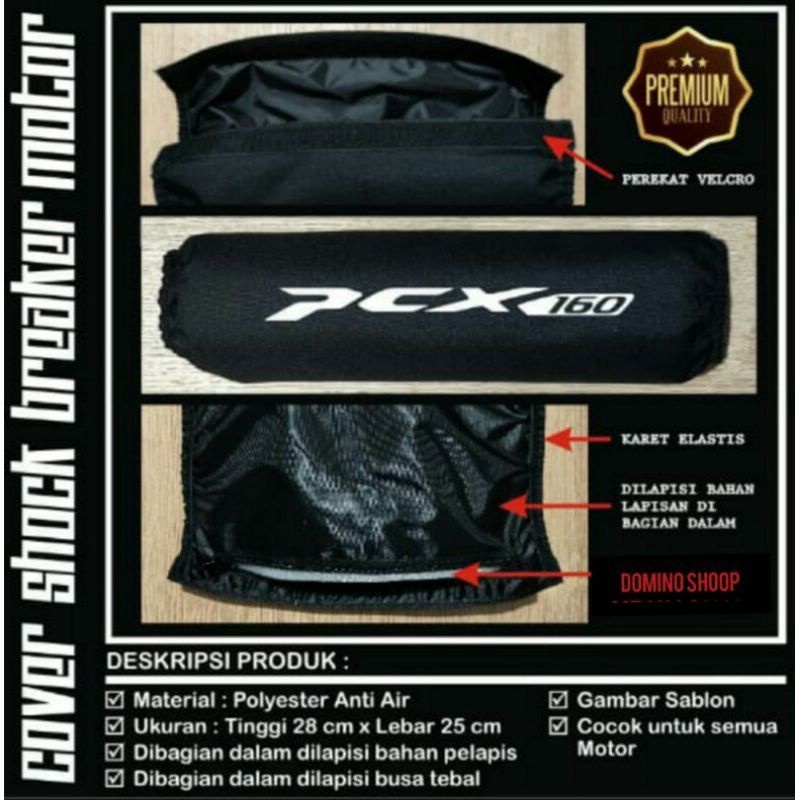 Cover Sarung Shockbreaker PCX 160 dan PCX 150 Jumbo tutup shockbreaker belakang pcx 160