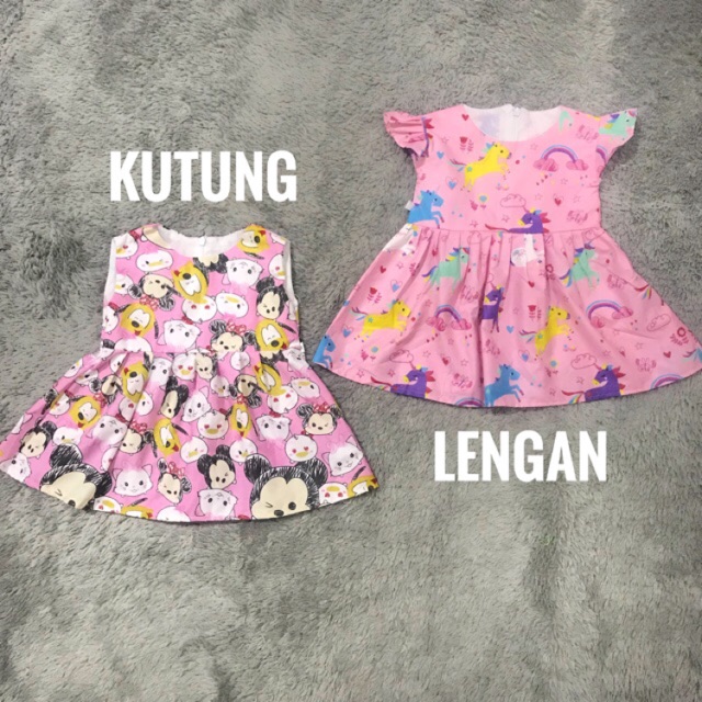 Atasan Dress Bayi Perempuan BABYPHORIA Motif BANYAK 0-4 tahun