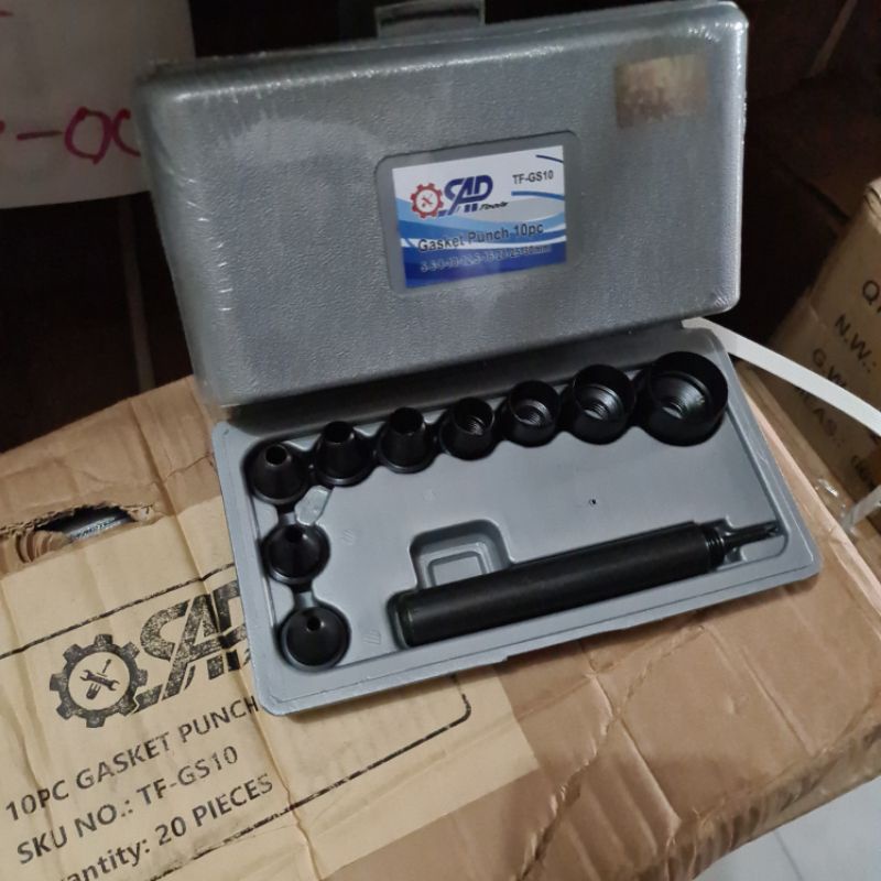 gasket punch hollow set plong pembolong plat 10pcs