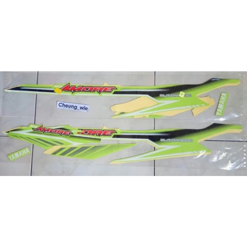 lis body Striping stiker yamaha Mio Amore (aka Mio Karburator Sporty )Thailand Hijau