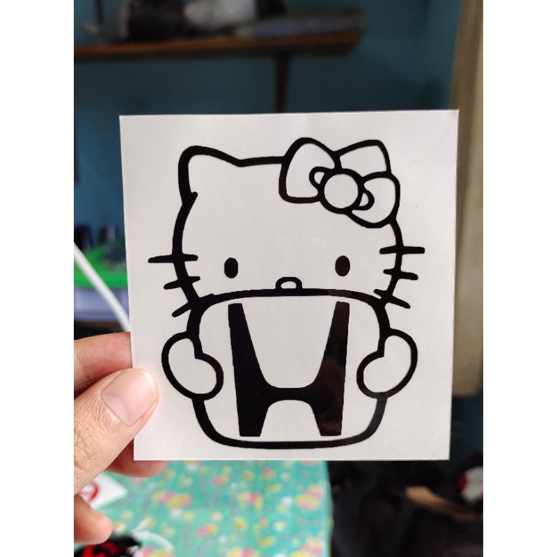 

stiker hello Kitty custom cutting stiker murah