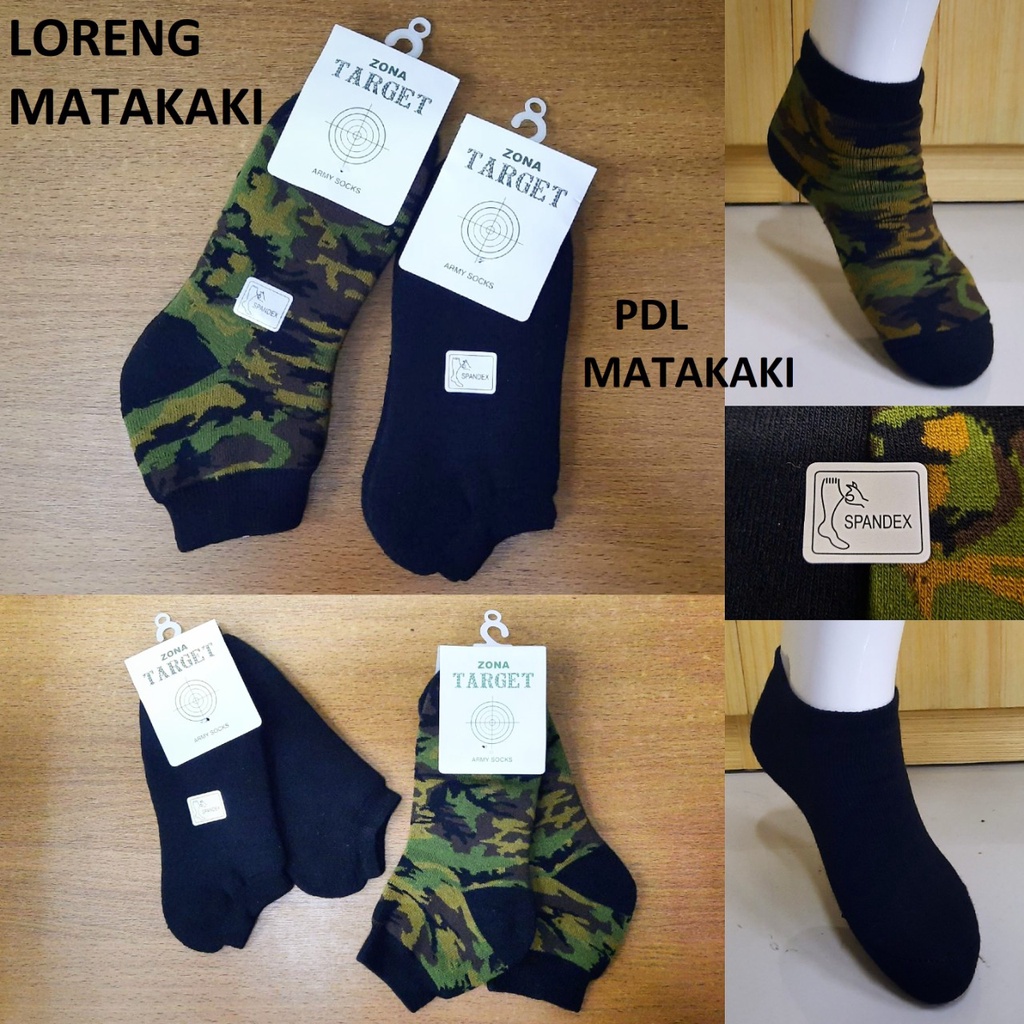 Kaos Kaki PDL Mata Kaki TNI POLRI Zona Target Selusin