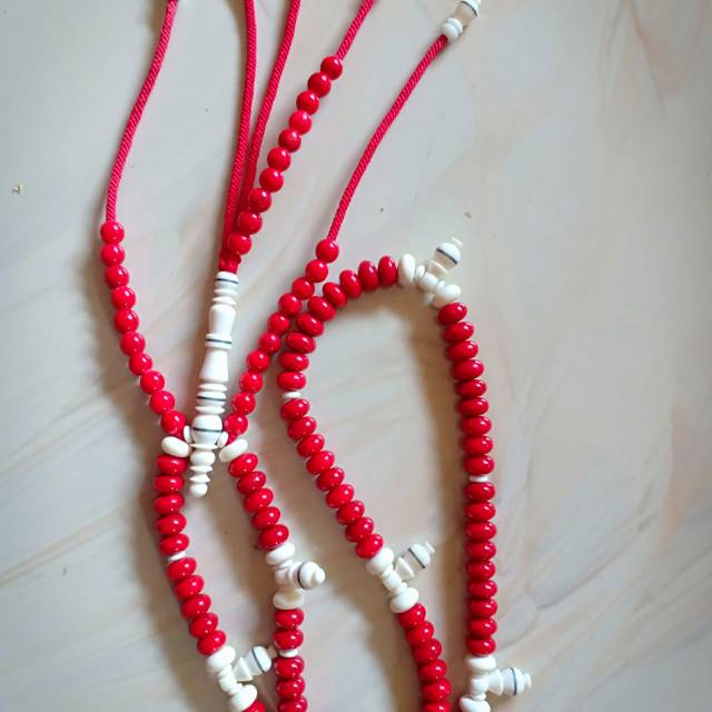 Tasbih tijani red coral Marjan UK.10.mm