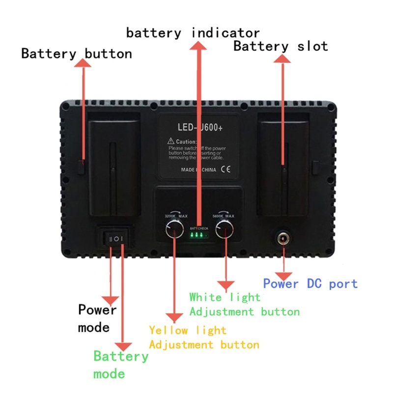 Cre Portable 40W 600leds Video Light Fill Light Ultra Tipis LCD Bi-Color Dimmable DSLR Lamp Panel Untuk Kamera Selfie