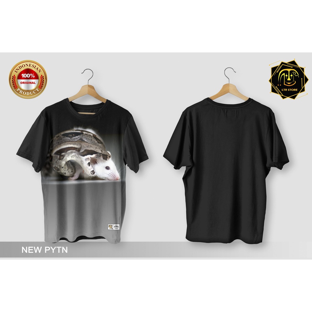 [ BAYAR DI TEMPAT ] BAJU PRINTING GAMBAR REPTILE NEW PYTN ULAR RETIC MOLU SANCA - KAOS DISTRO ORIGIN