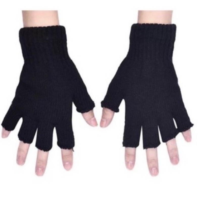 COD sarung tangan rajut setengah jari/sarung tangan motor 1/2 BUNTUNG half finger biker gloves wool