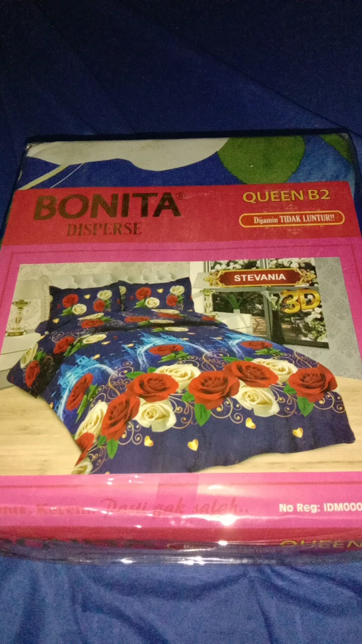 Sprei Bonita Queen Disperse 3d (varian E) Ukuran 160x200 Cm