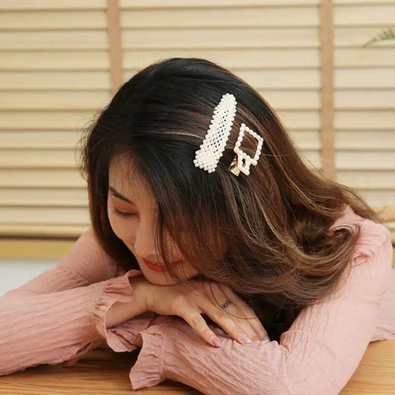 Jepit Rambut korea mutiara Headpiece Hair Aksesoris Korean Pearl Hairpin /Jepitan gaya korea