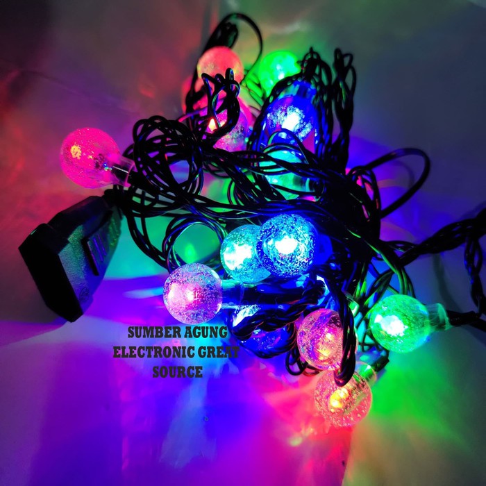 Lampu Tumblr Bola Kristal VANSTAR Air Gelembung RGB Kelap Kelip Kontra