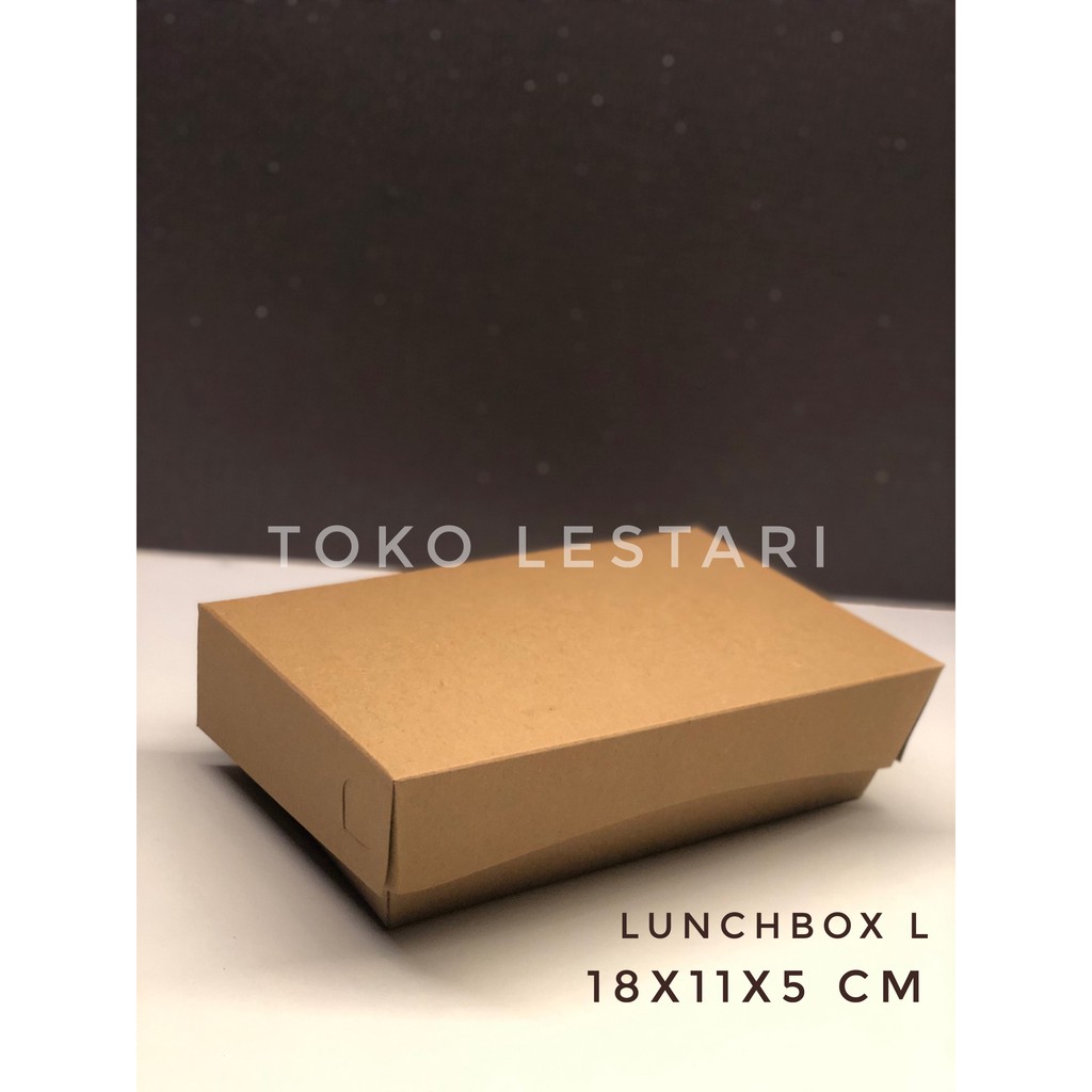 Box Kraft Dus Coklat Kotak Lunchbox uk L