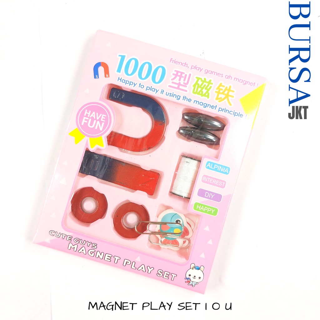 MAGNET PLAY SET MAINAN EDUKASI ANAK I O U STICKER BENANG