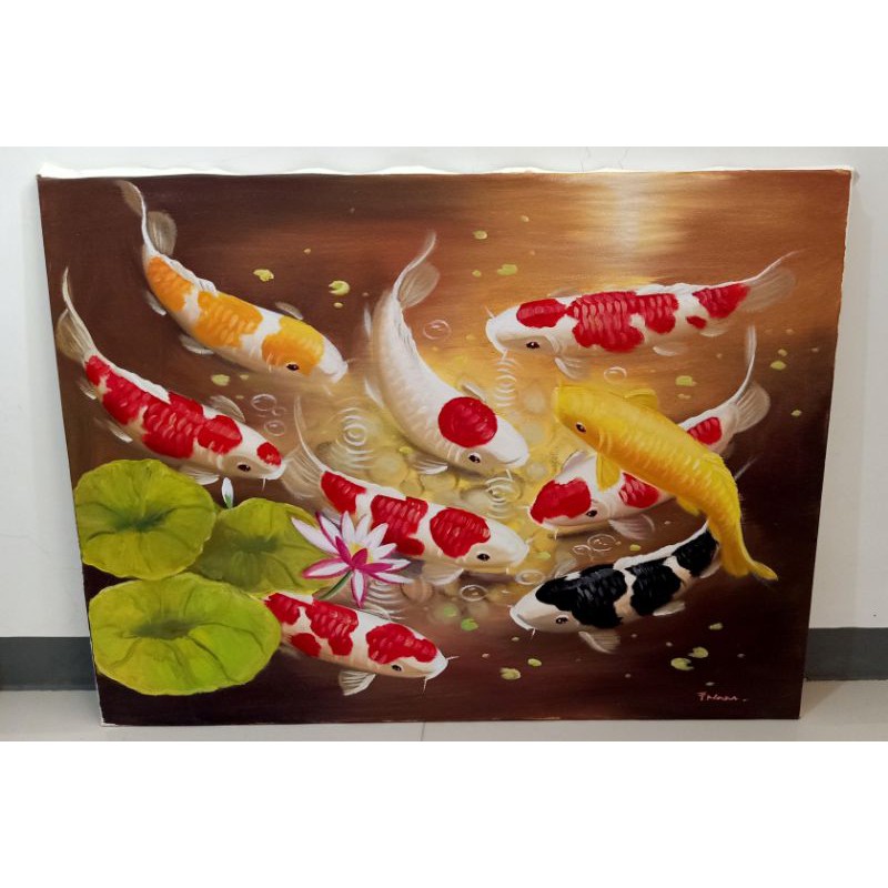 Lukisan Ikan Koi Angka 9 Fheng Shui