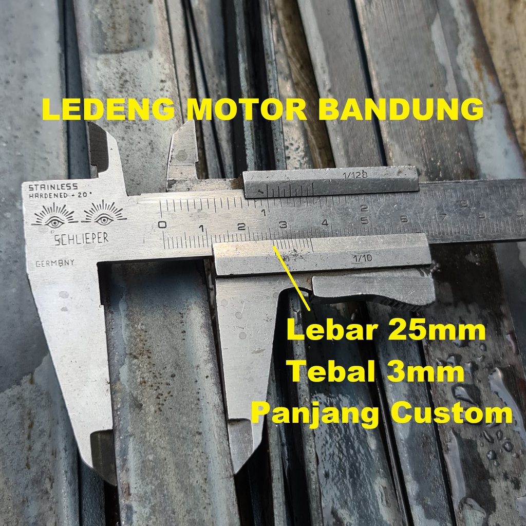 Besi Plat Strip Polos Ketebalan 3mm Panjang Custom Sesuai dg Kebutuhan Anda