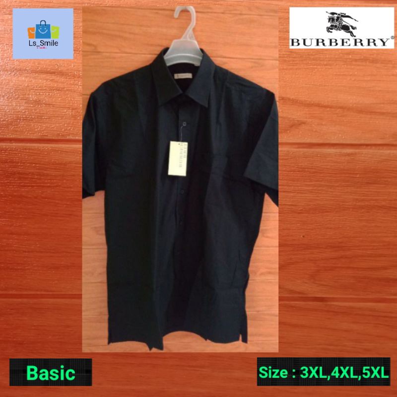 KEMEJA BRANDED PRIA KEMEJA FORMAL PRIA KEMEJA HITAM BIG SIZE PRIA BURBERRY