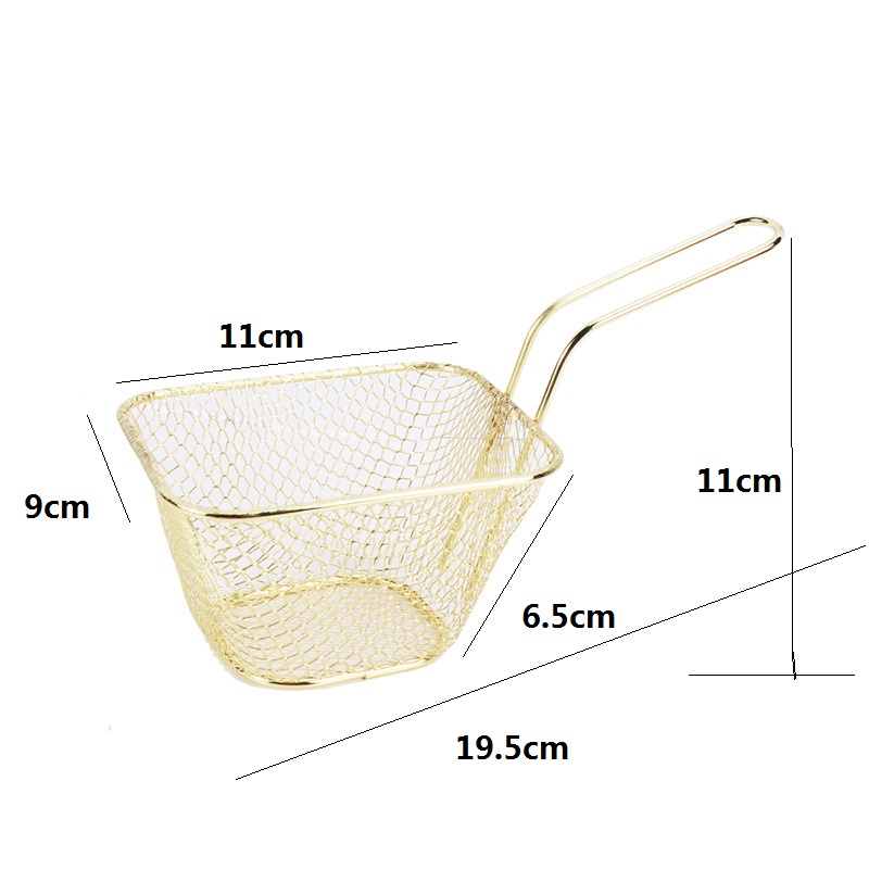 Fried Basket Potato Chips Storage Stainless Steel / Wadah Kentang Goreng Cemilan Kafe