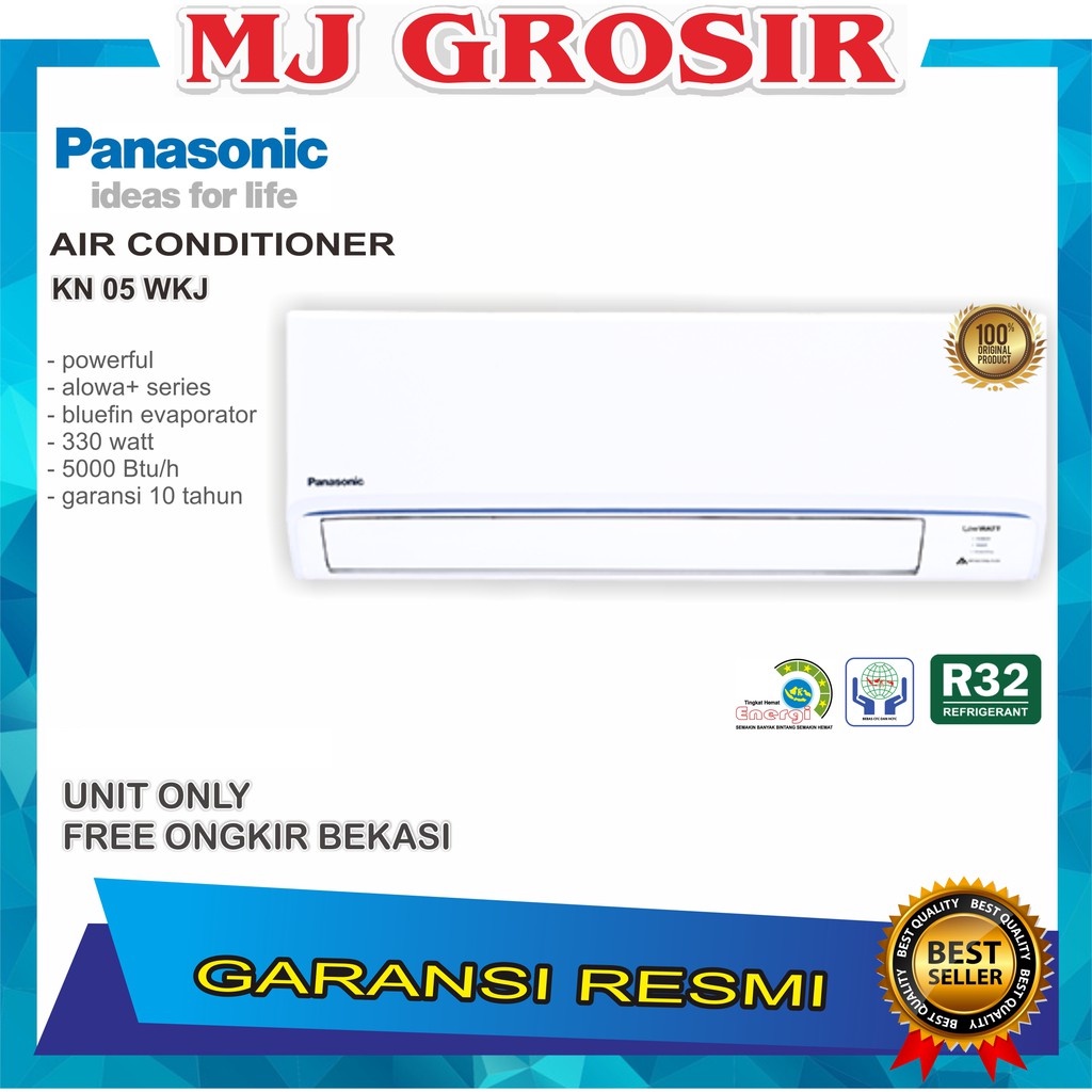 PANASONIC AC KN 5 WKJ 05WKJ 1/2PK 0.5 PK R32 STANDARD UNIT ONLY