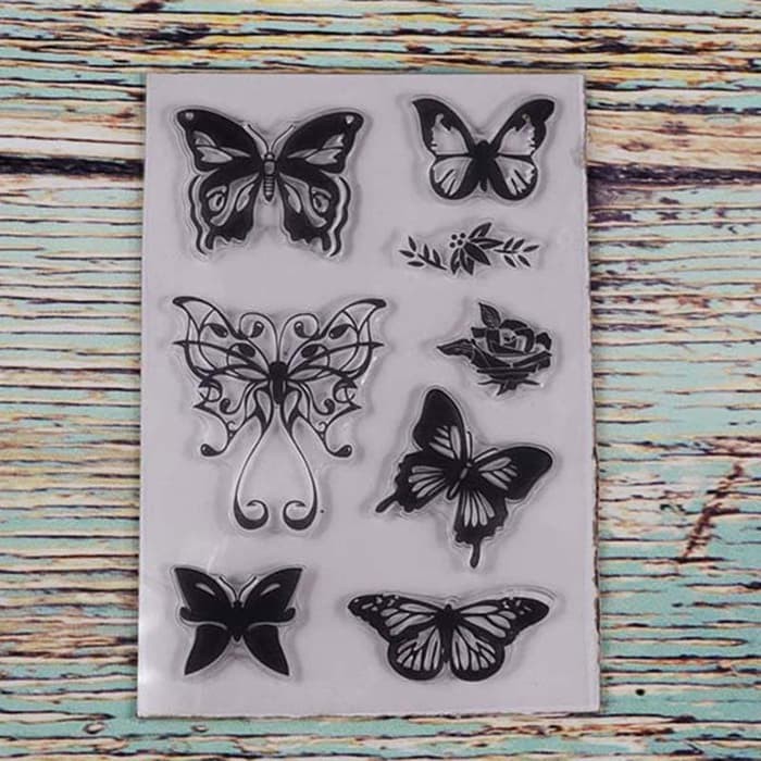 

Clear Stamp (Stempel Transparan/Bening) - Six Shape of Butterfly