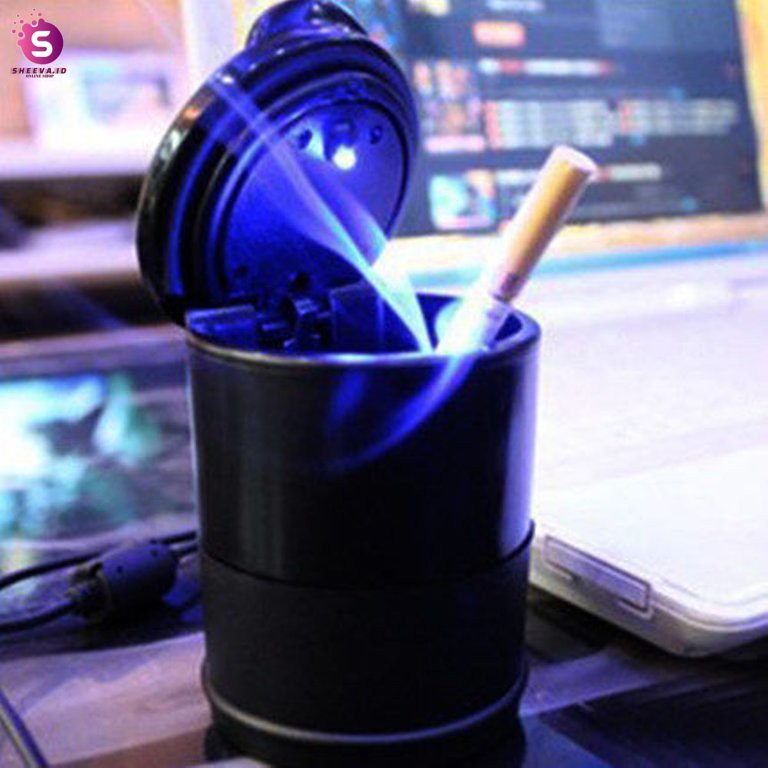 Asbak Mobil Lampu LED | Asbak Rokok Portable IMPORT Unik Car Ashtray Modifikasi