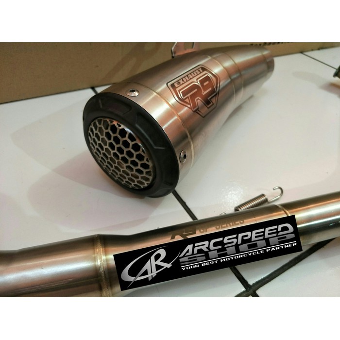 Knalpot R9 GP SS Series Aerox 155 Fullsystem