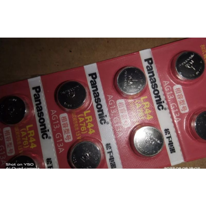 Baterai panasonic LR44 original 1,5v lithium hargauntuk2pcs