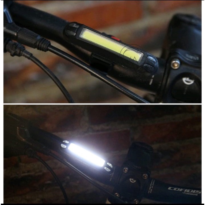 Cheaper-Lampu Sepeda Belakang 2 Warna Bike Light Super Terang USB Rechargealbe Head Light