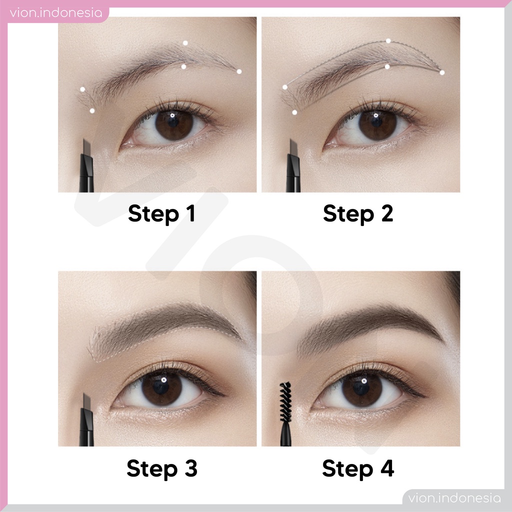 BOBEINI Gold Double Head Eyebrow Long Lasting 6 Colors Tahan Lama Original BO004