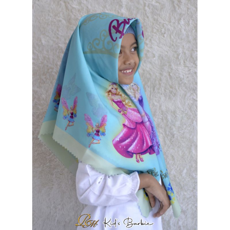 RM kerudung anak/hijab anak/kerudung anak barbie/hijab anak barbie/kerudungmotif barbie/hijab barbie