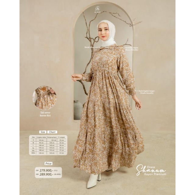 GAMIS ARRAFI SHANUM DRESS ORIGINAL TERBARU