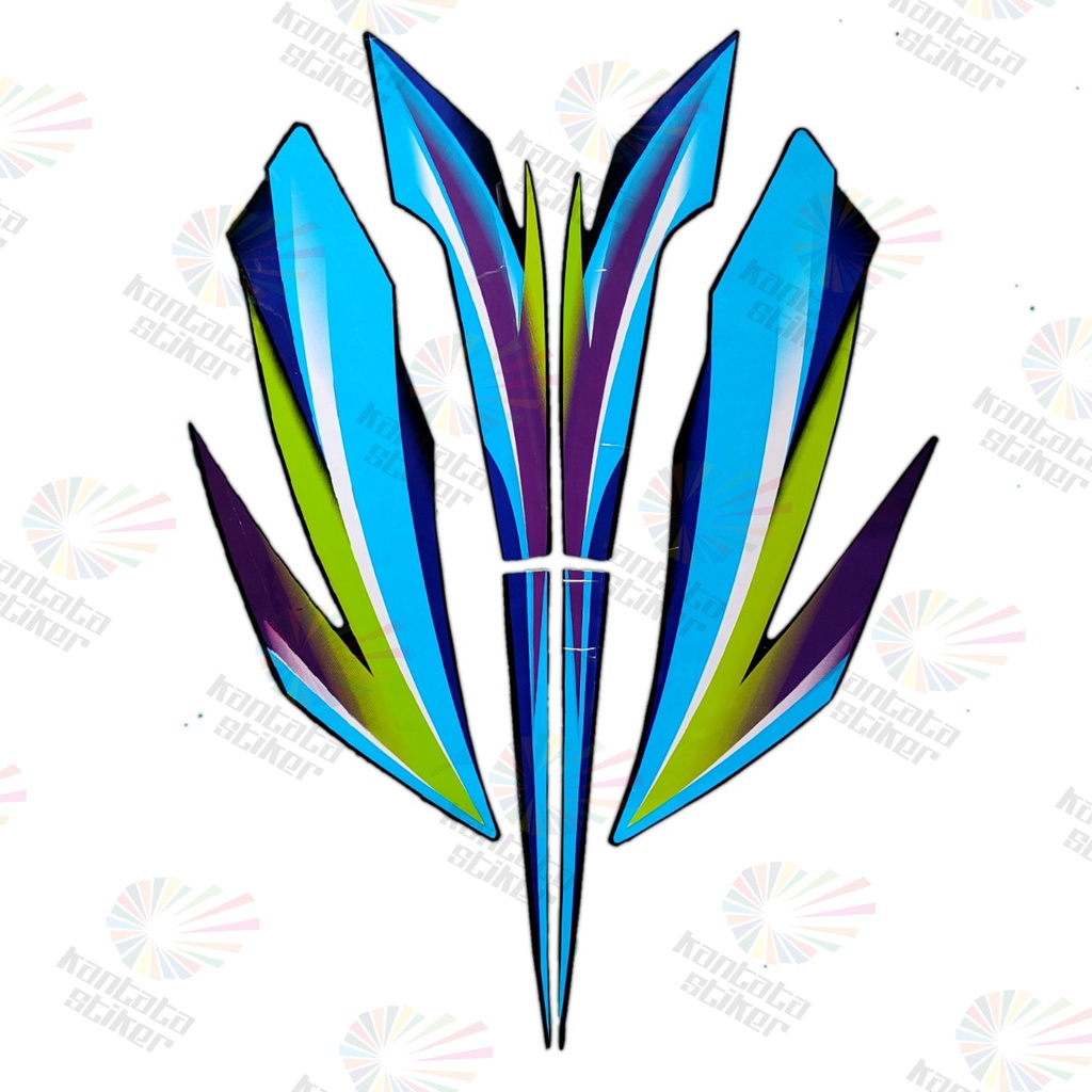 Stiker Striping motor honda gl max 2004 biru
