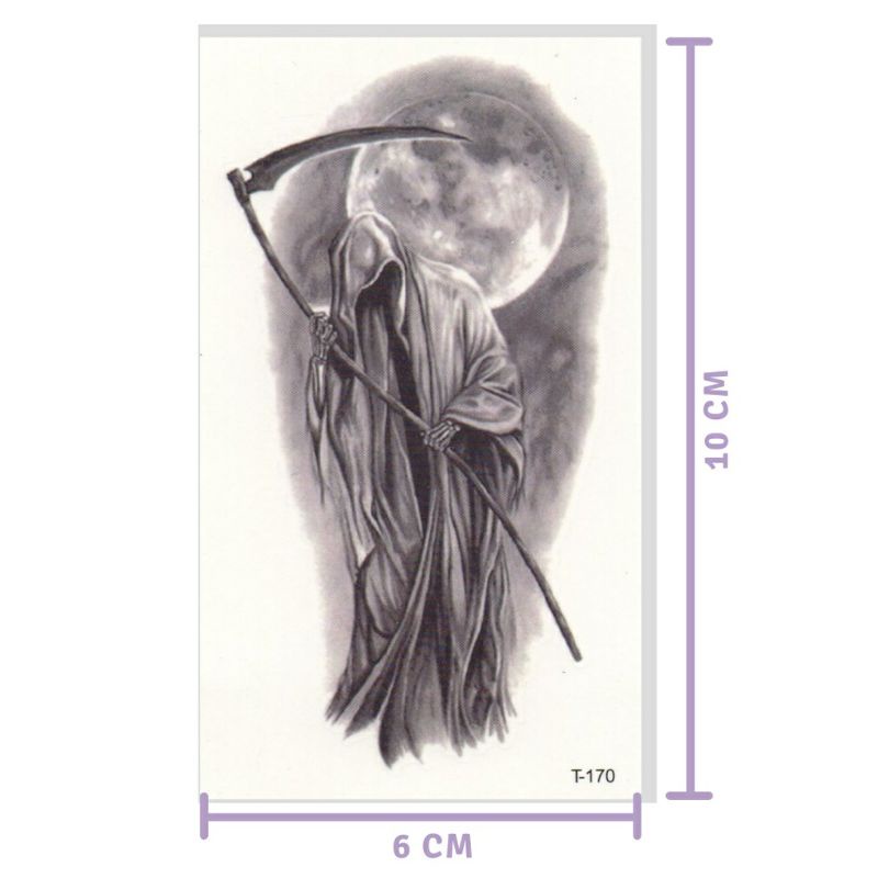 Stiker Tattoo kode HC-Black &amp; Color Series | Tato Temporer | Waterproof