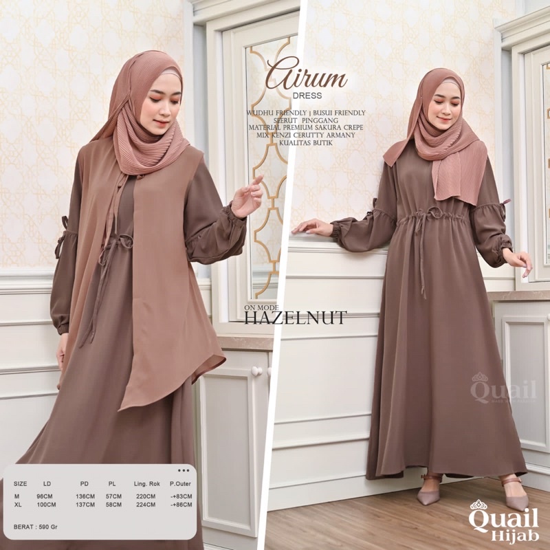 [NEW] [SIAP KIRIM] ANGGRAINI ~ QUAIL ~ DRESS MUSLIMAH ~ GAMIS SYARI ~ DRESS QUAIL ~ AIRUM DRESS ORIG