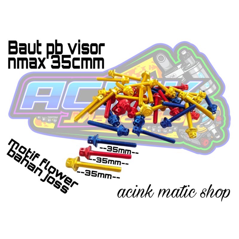 Baut Visor Nmax Lexi Probolt Cnc Panjang 35mm Baut probolt visor cnc NMAX LEXY