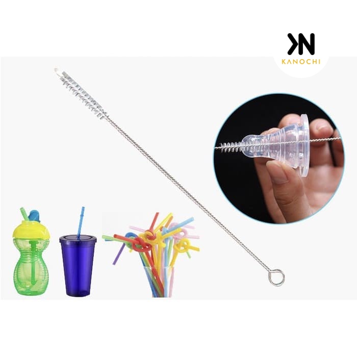 Sikat Pembersih Dot Bayi Brush Sedotan Stainless Steel Straw