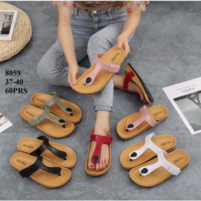 SANDAL JEPIT CASUAL WANITA IMPORT KARET BALANCE 8059