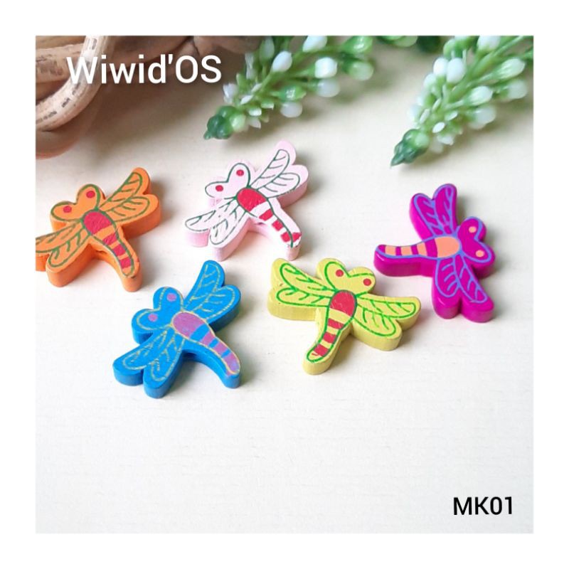(5 bj) MANIK KAYU CAPUNG 20 x 25 MM MK01