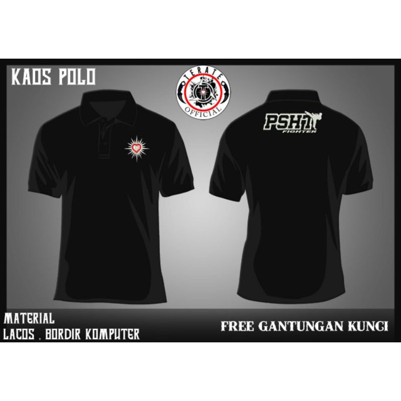 KAOS POLO KERAH PSHT KAOS POLO LOGO PSHT KAOS LACOS KAOS KERAH BORDIR PSHT KAOS POLO BORDIR