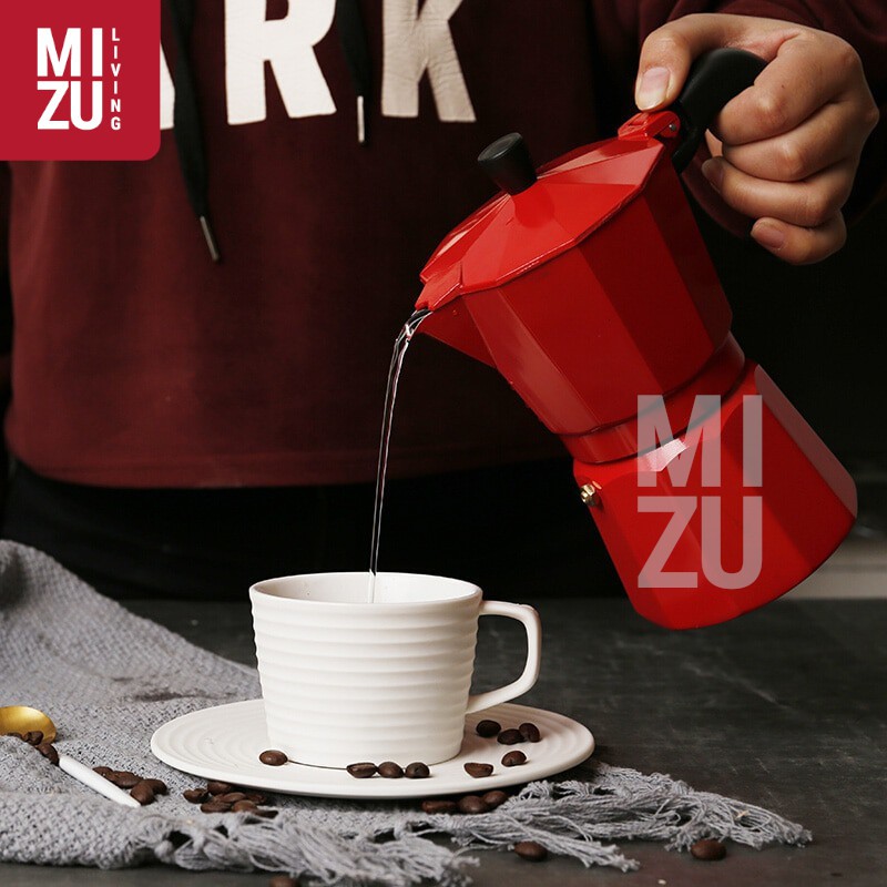 MOKA ROUGE Moka Pot Italian Espresso 6 Cups 300ml / 9 Cups 450ml Teko Kopi Coffee Maker