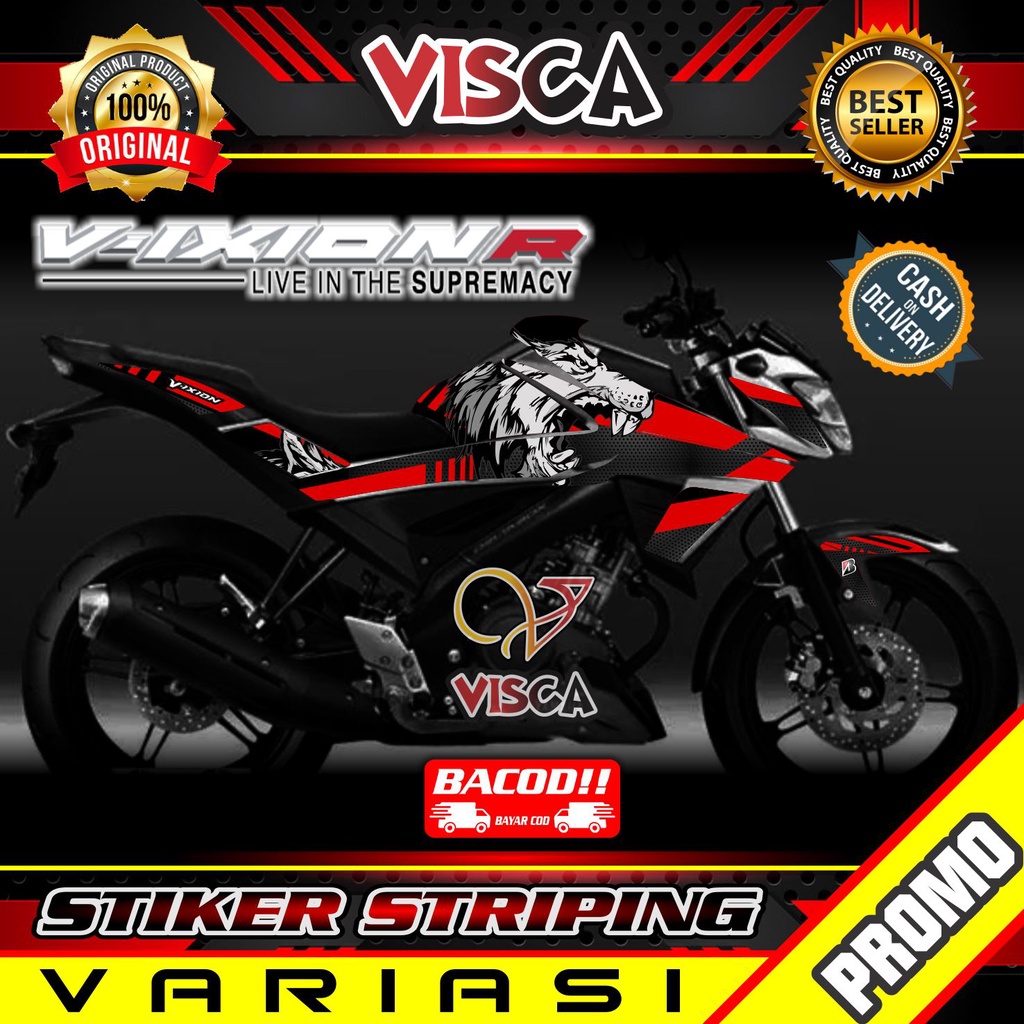 Striping Vixion R- Stiker Sticker Striping Variasi Yamaha Vixion R - Striping Hologram Vixion R Seri