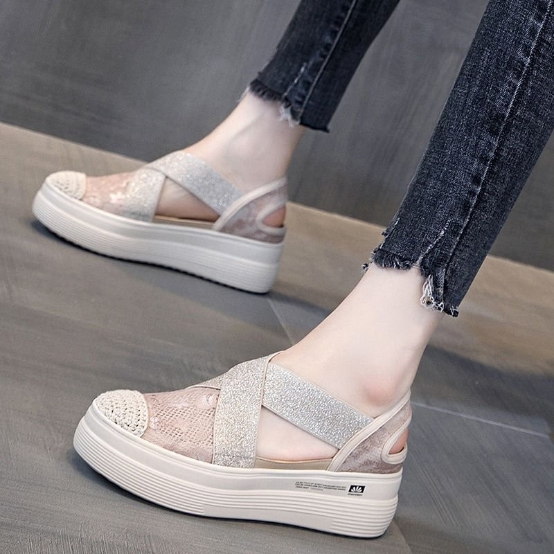 sq-977,sandal slip on wanita import fashion sandal wanita cantik dan terkiniian 5052