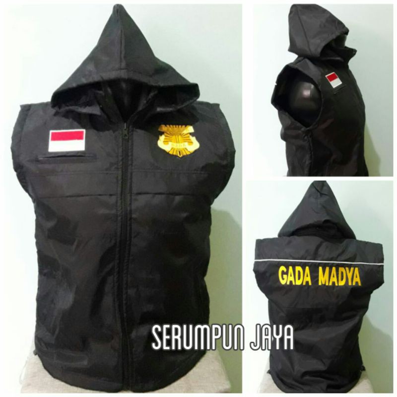 JAKET ROMPI GADA MADYA - ROMPI GADA MADYA PARASUT HITAM FULL BORDIR