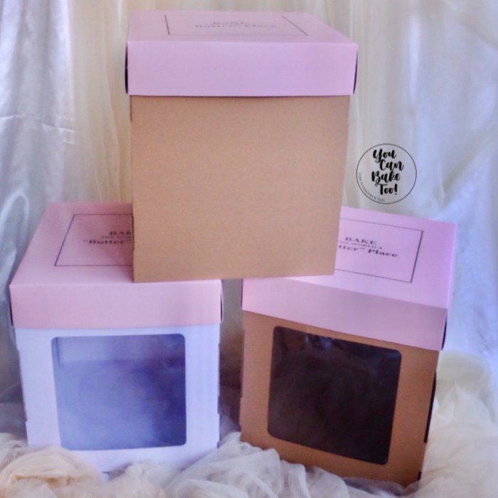 

T20R Corrugated Cake Box (30X30X35Cm) - Window-Choco Ht501Gr