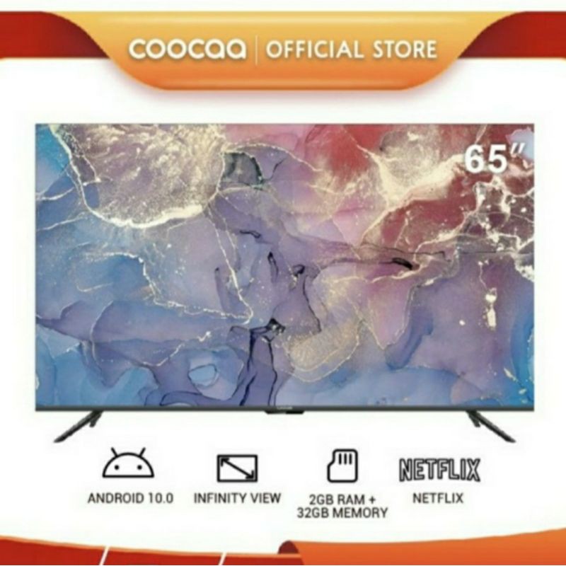 LED TV COOCAA 65S6G PRO SMART TV ANDROID 10.0 FRAMELESS 65 INCH