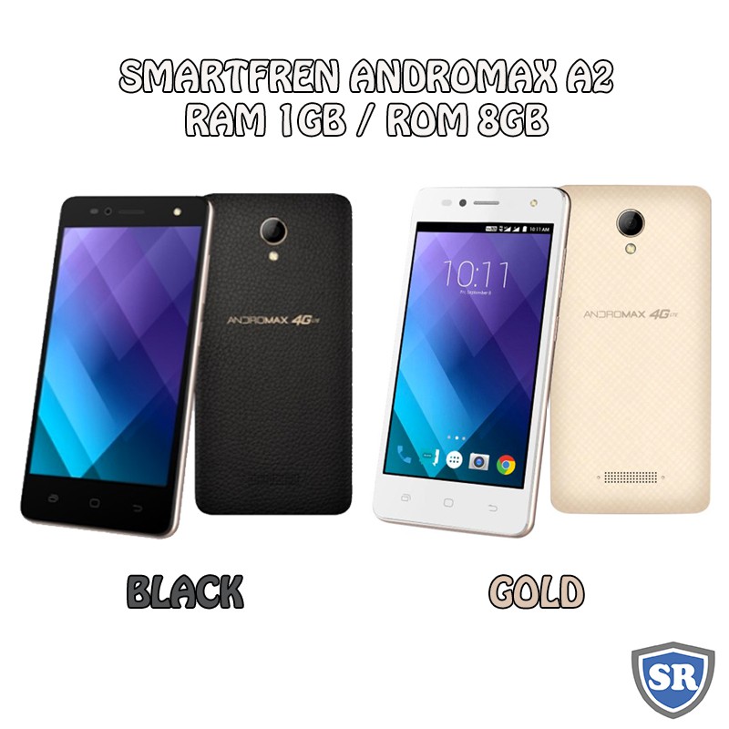 Smartfren Andromax A A2 Ram 1gb Rom 8gb 1 8 Black Gold Unlimited 4g Baru New Resmi Shopee Indonesia