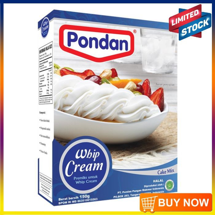 

Pondan Whip Cream 150gr