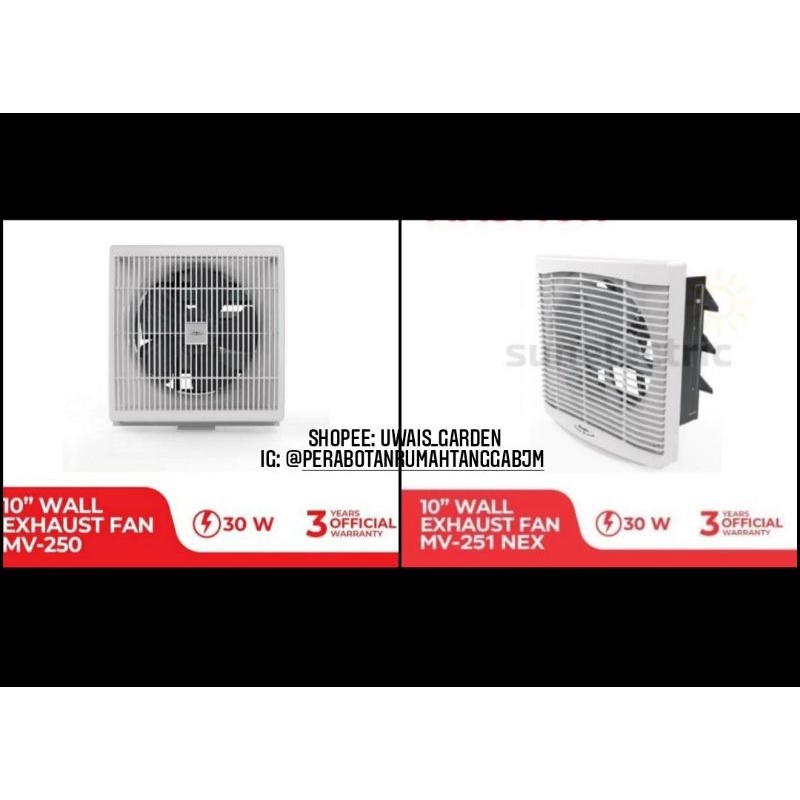 Exhaust Fan Maspion MV 250NEX / MV250NEX 10 Inch / Exhaust Fan Maspion MV 251NEX / MV251NEX 10 Inch 