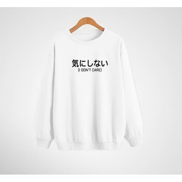 SWEATER I DONT CARE CREWNECK OBLONG BASIC PRIA