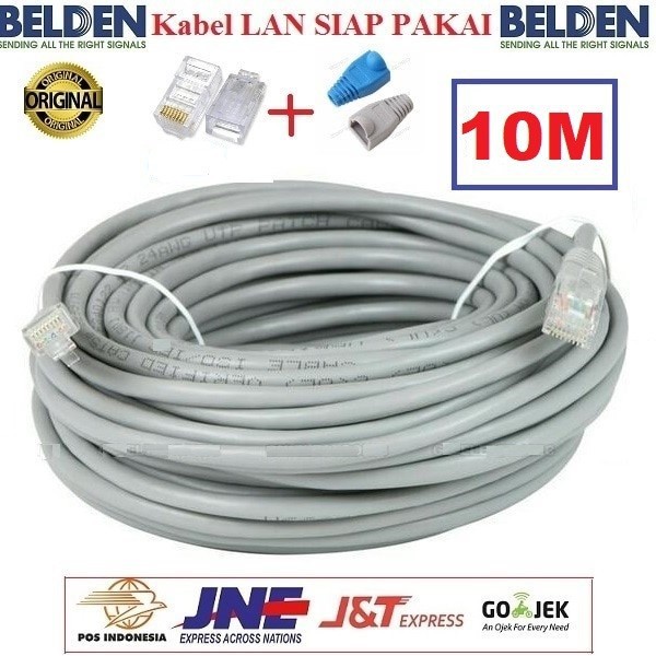 Kabel Lan Belden Cat 5E USA 10 meter Siap Pakai/10M / 10meter UTP