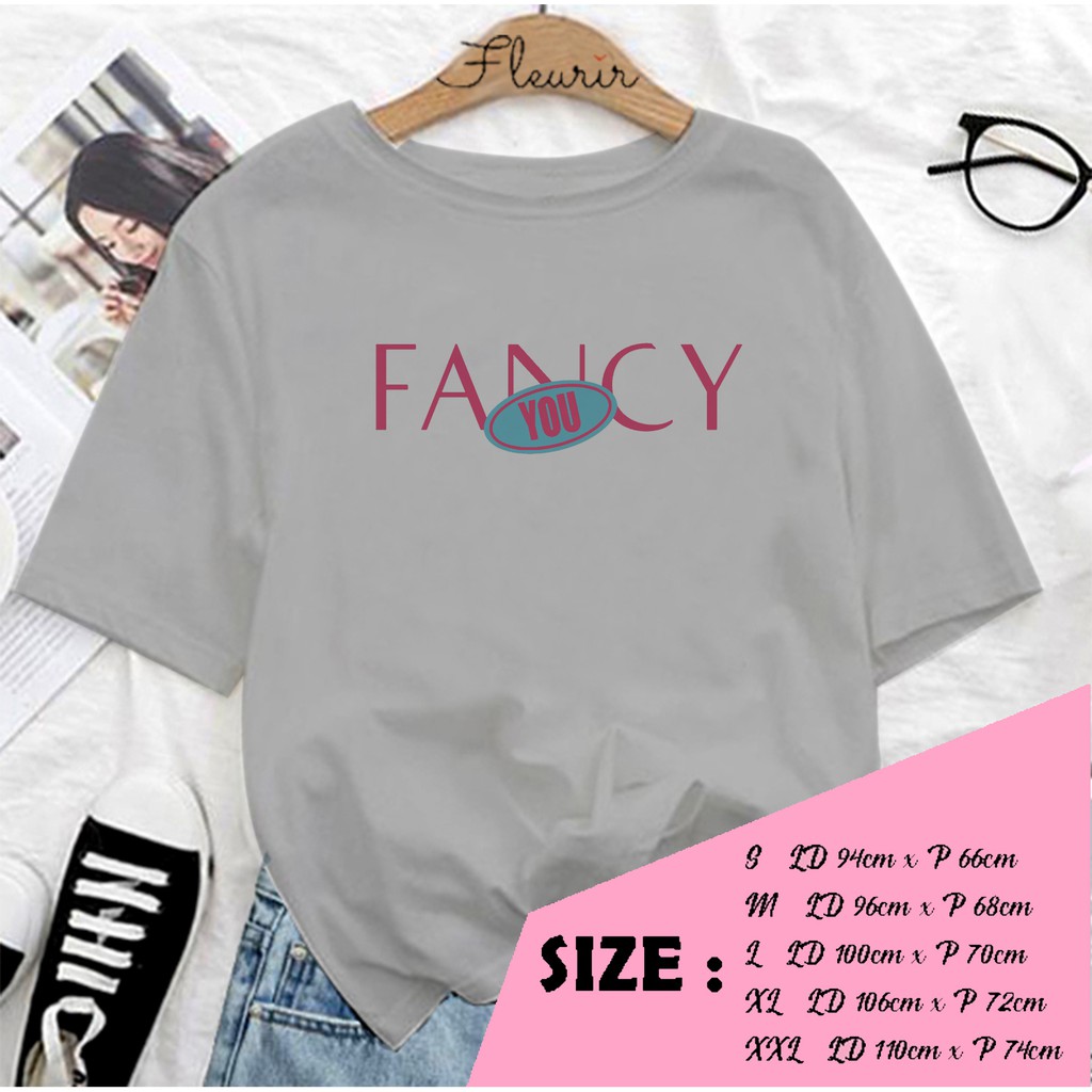 FLEURIR - KAOS FANCY TWICE KAOS KPOP OVERSIZE KATUN KAOS WANITA DEWASA TUMBLR TEE UNISEX JUMBO